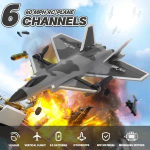 수집품 RC KF700 J20 전투기 2.4G 6CH 비행기 브러시리스 모터 360도 회전 고정익 글라이더 모델 남자아이