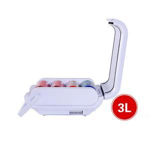 3L 자동차 냉장고 12V 미니 소형 화이트 냉동 음료는 4 콜라를 담을 수 가능