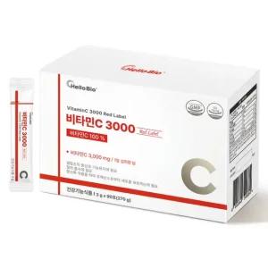 헬로바이오 비타민C 3000 레드라벨 90포 1박스 3개월분
