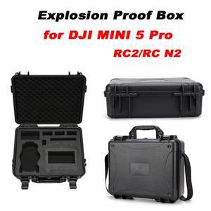 DJI MINI 5 Pro RC2/RCN2용 폭발 방지 가방 PC 외부 쉘 포함 진주 면 소재 드론 보호 상자 내부.