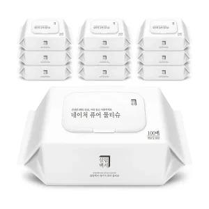 [NS홈쇼핑](대용량 아기 엠보싱)살림백서 네이처 퓨어 물티슈 100매X10팩..[35502566]