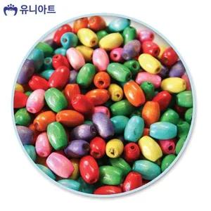 유니아트 통 (모양비즈 2번) 나무비즈 (타원-중) G50