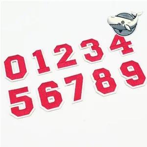티셔츠 패치 리폼 열접착 숫자 패치 핑크레드 열접착패치 의류리폼 옷리폼 의류자수 와펜
