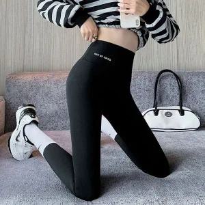 [콩심팥심]헴라인 봉제마무리 없는 심리스 하이웨스트 레깅스 요가레깅스