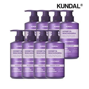 [쿤달]쿤달 허니 앤 마카다미아 단백질 트리트먼트 클린솝 500ml x8개