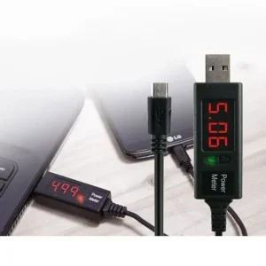 coms USB 테스터기(전류 전압 측정) 케이블 일체형 1M (WFHRK6U)