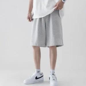 반바지 허리밴딩 데일리 남성 5부 클래식 캐주얼 그레 (WFHWI04)