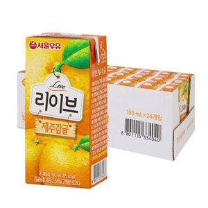 [T]서울우유 리이브제주감귤190ml x 24개