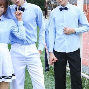 교 긴팔셔츠 바지세트 (대여) 남자 교복몰 스카이블루