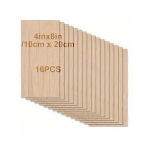 16 30개 공예 프로젝트 DIY 목재 보드 절단용 건축 8X4인치 합판 두께 부드러운 2MM 모델
