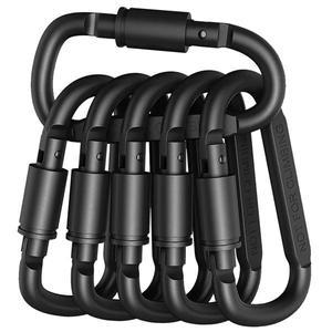 6pcs 배낭 Carabiner 키 체인 야외 캠핑 하이킹 알루미늄 합금 D-링 스냅 클립 잠금 버클 후크 등산 도구