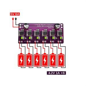 충전 모듈 PCB 회로 기판 어레이 18650 4.2V 리튬 배터리 스쿠터 액세서리 용 5V 입력