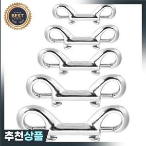 316 스테인리스 스틸 아이 스냅 후크 다이브 더블 엔드 후크 버클  애완 동물 체인 65mm 77mm 90mm 100mm 1