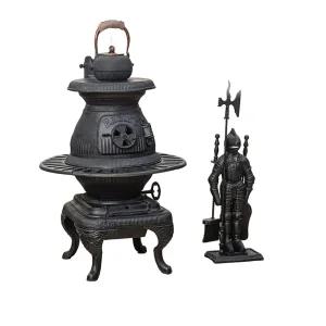 주철 난방 난로 화덕 옛날화로 겸용 무쇠 화로대 불멍