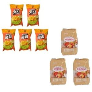 노브랜드 바삭한 콘칩 230g x5개 + 딸기잼 마들렌 500g x3개 학교 사무실 탕비실 간식