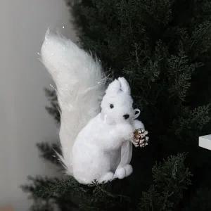 아트박스/플라워트리 크리스마스 다람쥐 인형 장식 꼬리가 풍성한 20x28cm