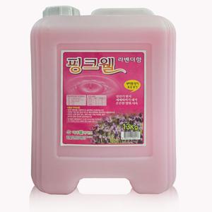 핑크웰 13kg 대용량 섬유유연제 슈퍼타이 14L 액체세제 