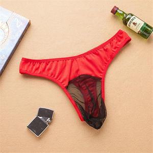 섹시한 속옷 투톤포인트 남성 망사 티팬티 시스루 T