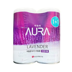 엘지 아우라 자동분사 방향제 리필 라벤더향 280ml 2입 1개 탈취