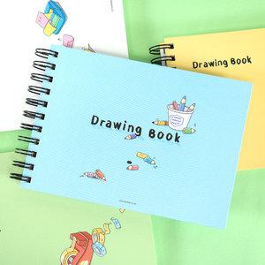 쓰임앤끌림 몽알몽알스프링 드로잉북 크로키북 스케치북 캘리그라피북 무선 노트