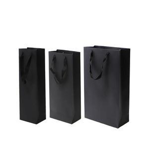블랙 무지 와인 쇼핑백 종이가방 1EA