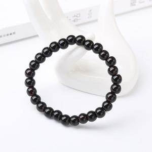 유리구슬 팔찌 검정 6mm 손목 패션 악세사리 선물