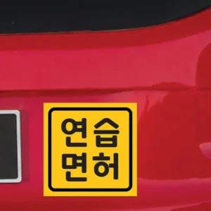 아트박스 리틀메테오 초보운전 자석 스티커 LMCM-070 SQ 연습면허