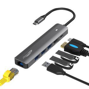 애니포트 AP-TC61PUL 6포트 C타입 맥북 PD 충전 삼성 덱스 연결 멀티포트 USB 허브