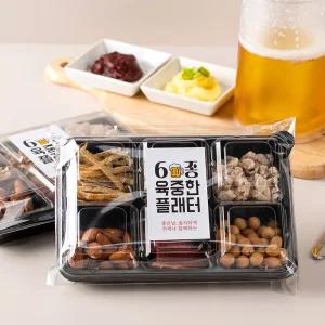 [10+1] 육중한 모듬 마른안주 A형 (167g) / 맥주 혼술 캠핑 안주 단체 간식 아몬드 호두 땅콩 빼빼어포 오징어채 6종