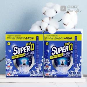 슈퍼딥큐 코튼브리즈 40매입+40매입 건조기시트 개별포장 섬유유연제 건조기 드라이시트 1박스
