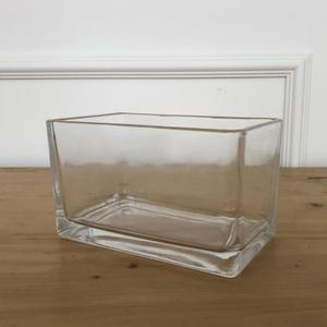 직사각 유리 화병 대 16X9X9.5cm 인테리어 화분 홈가든 그린테리어 꽃병