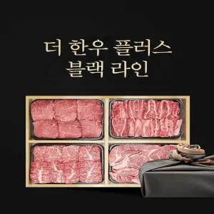 더한우플러스 프리미엄 한우 명절  블랙  선물세트  소고기 구이용 0.8kg 