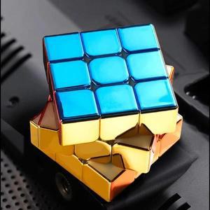 과학교구용품 SengSo-Cubo 자석 메탈, 골든 큐브 장난감, 스피드 퍼즐, M3, 3x3x3, 도금 3x3, 자석 매직 큐