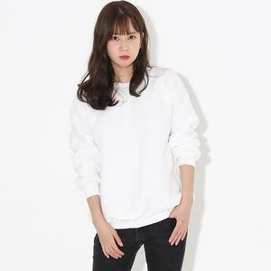 여성 캐주얼 무지 따뜻 뽀글이 후리스 라운드 티셔츠