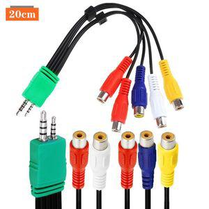 오디오 비디오 AV 컴포넌트 어댑터 케이블 호환 삼성 LED LCD TV용 BN3901154W BN39-01154W 20cm 3.5mm 2.5