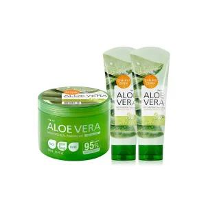 알로에 수딩젤 500ml+클렌징폼 150ml 2개 과일나라