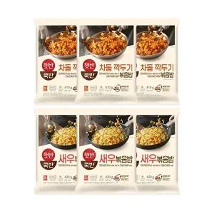 [CJ제일제당][T] 햇반차돌깍두기볶음밥 410gx3+새우볶음밥420gx3