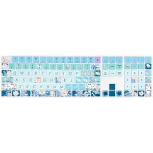 2017/2018 애플 아이맥 매직 키보드(모델: 작약용 실리콘 커버 레이아웃, 스킨 키보드 MQ052LL /A A1843), 미국