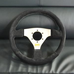 OMP 튜닝 핸들 스웨이드 블랙 실버 / 330mm / 진열상품