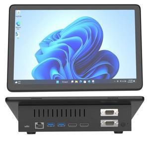 Higole F10 10.1'' 팬리스 인텔 J4125 미니 PC Windows 11 WiFi5 8GB 128GB 8000mAh 4K 데스크탑 컴퓨터 터