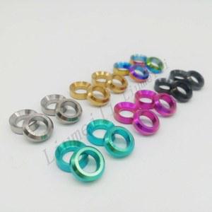 BMX 자전거 스페이서 장착 와셔 브레이크 캘리퍼스 볼트 그룹 M6 볼록 디스크 티타늄 오목