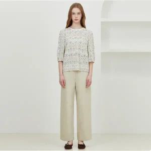 갤러리아 [써스데이아일랜드]2025 S/S  바인딩 배색 블라우스(T252MBL145W)