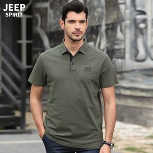 JEEP 남성반팔티 비즈니스 캐주얼 스포츠 라펠 40대 50대 남성반팔티셔츠
