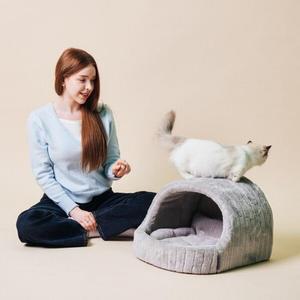 모던인테리어 부드러운 돔형 고양이 동굴집 고양이텐트