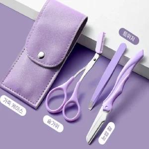 눈썹관리3종 정리키트 휴대용눈썹칼 도구 3종세트