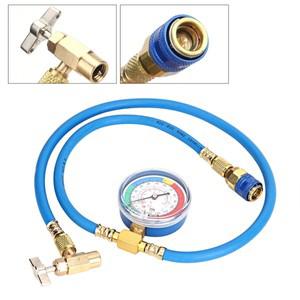 자동차 AC 냉매 충전 호스 키트, 게이지 1/2 인치, Acme 캔 오프너, 탭 디스펜싱 밸브, R134A