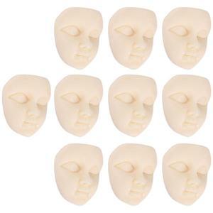 10Pcs 소형 마스크 수지 마스크 플랫 백 카보 숑 베이지 얼굴 플랫 백 스크랩북 Diy 헤어 보우 센터 공예