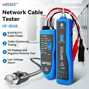 NOYAFA 네트워크 케이블 테스터 RJ45 RJ11 케이블 추적기 파인더 이더넷 핸드폰선 추적기 내전압 60V