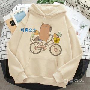 카피바라 후드티 애니메이션 일본 지역명 프린트