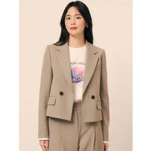 [JJ지고트](대구신세계)배색 커프스 더블 크롭 재킷 GP9M0JK921